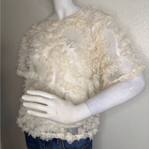 Wicked Majesty Sheer Rosette Top, Women's Size Medium. I#97